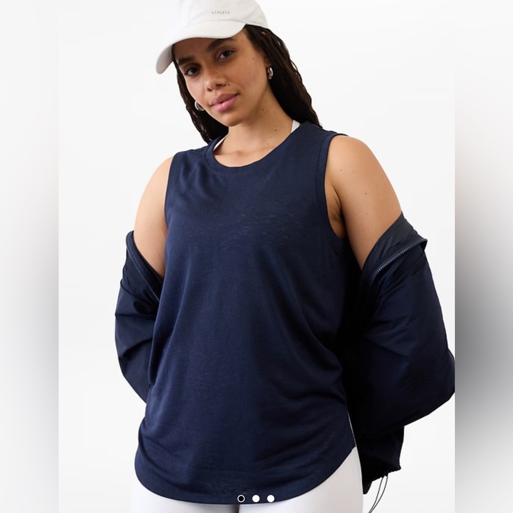 Athleta Breezy Tank Camisole Breezy Navy Blue Size 3X